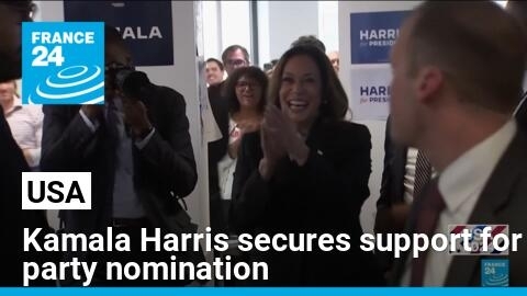 2024-07-23 11:01 Kamala Harris secures enough support to become party nominee